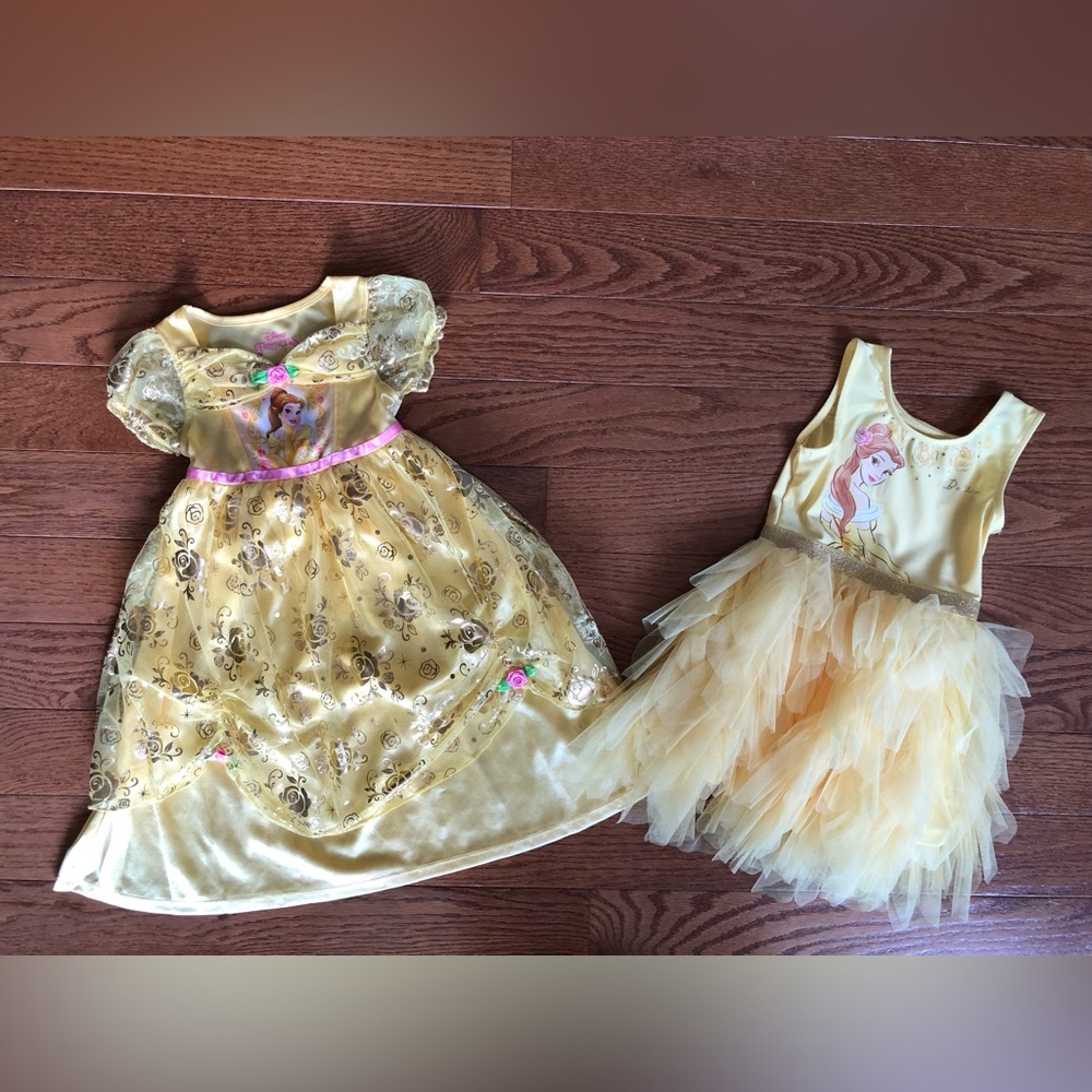 Disney’s Beauty and the Beast Toddler Girl Belle Dresses- 2 total